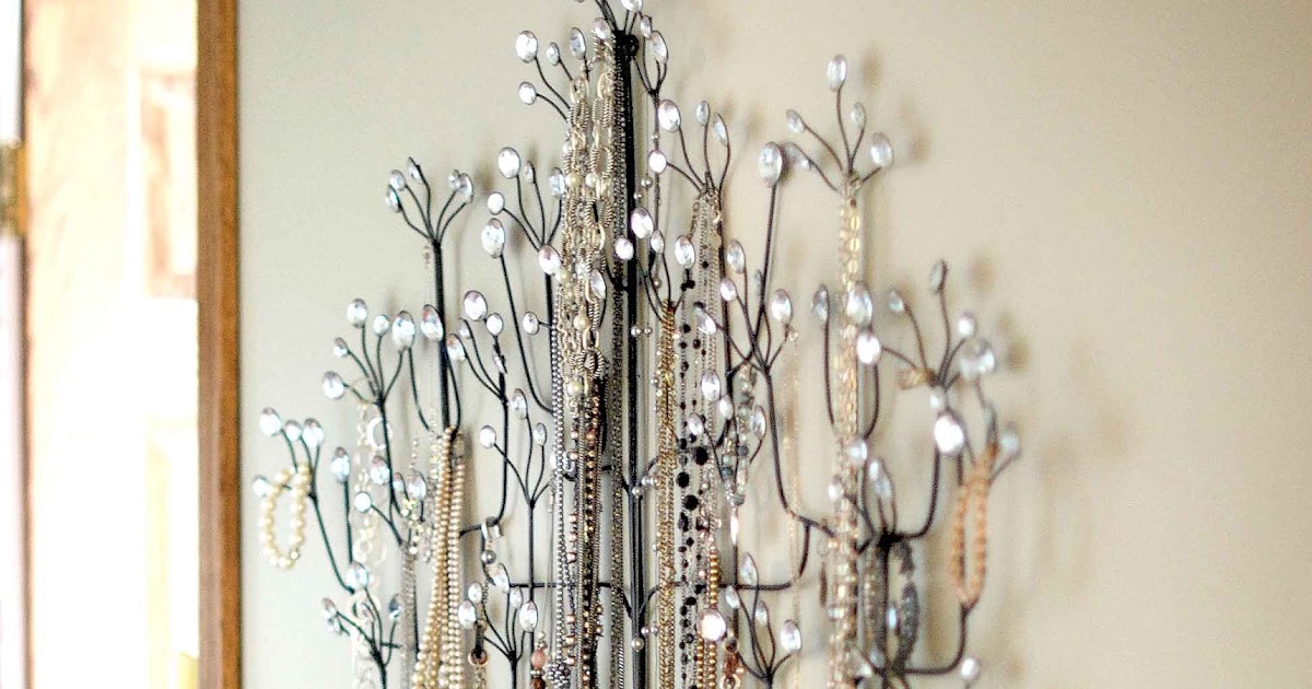 Very Merry Vintage Syle HomeGoods Wall Art turned Jewelry Tree {Sparkles}