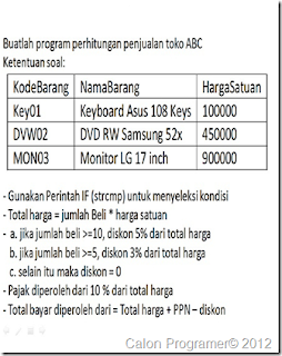 image Ketentuan Soal C++