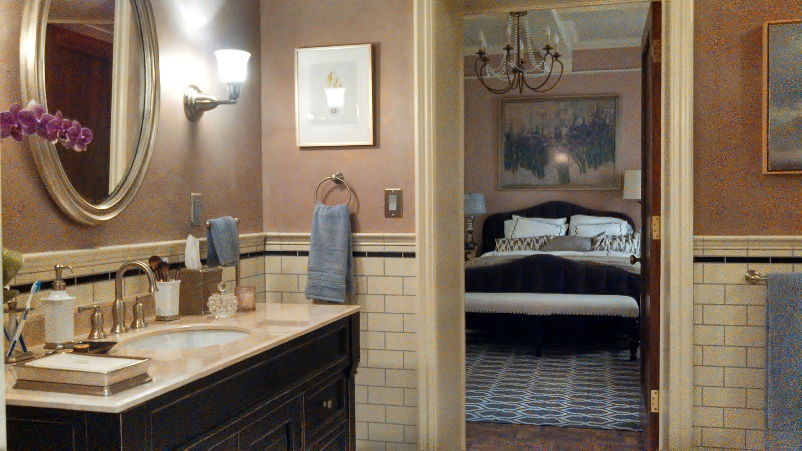 The Sets Revealed April 2017 The View From Bedroom Colors Seem To Flow Seamlessly One Room Next Vintage Feeling Tile Serene Art And A Little Nook For Dressing Or