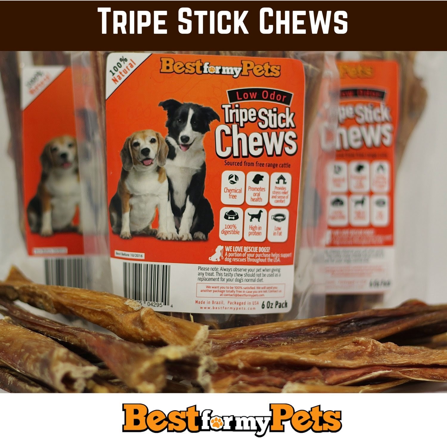GlamRiver Natural Tripe Sticks by Best for my Pets Review + Giveaway