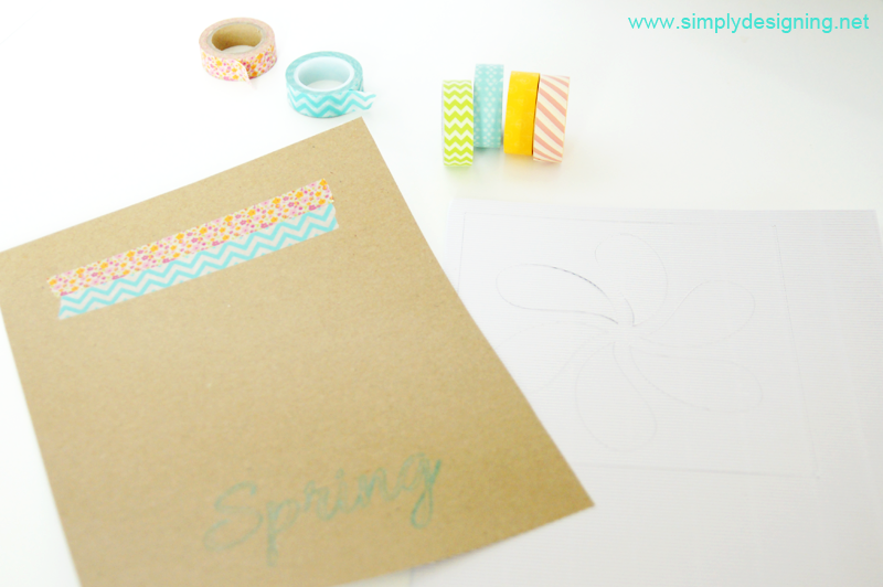 Washi Tape Spring Flower Decor | #washitape #spring #crafts