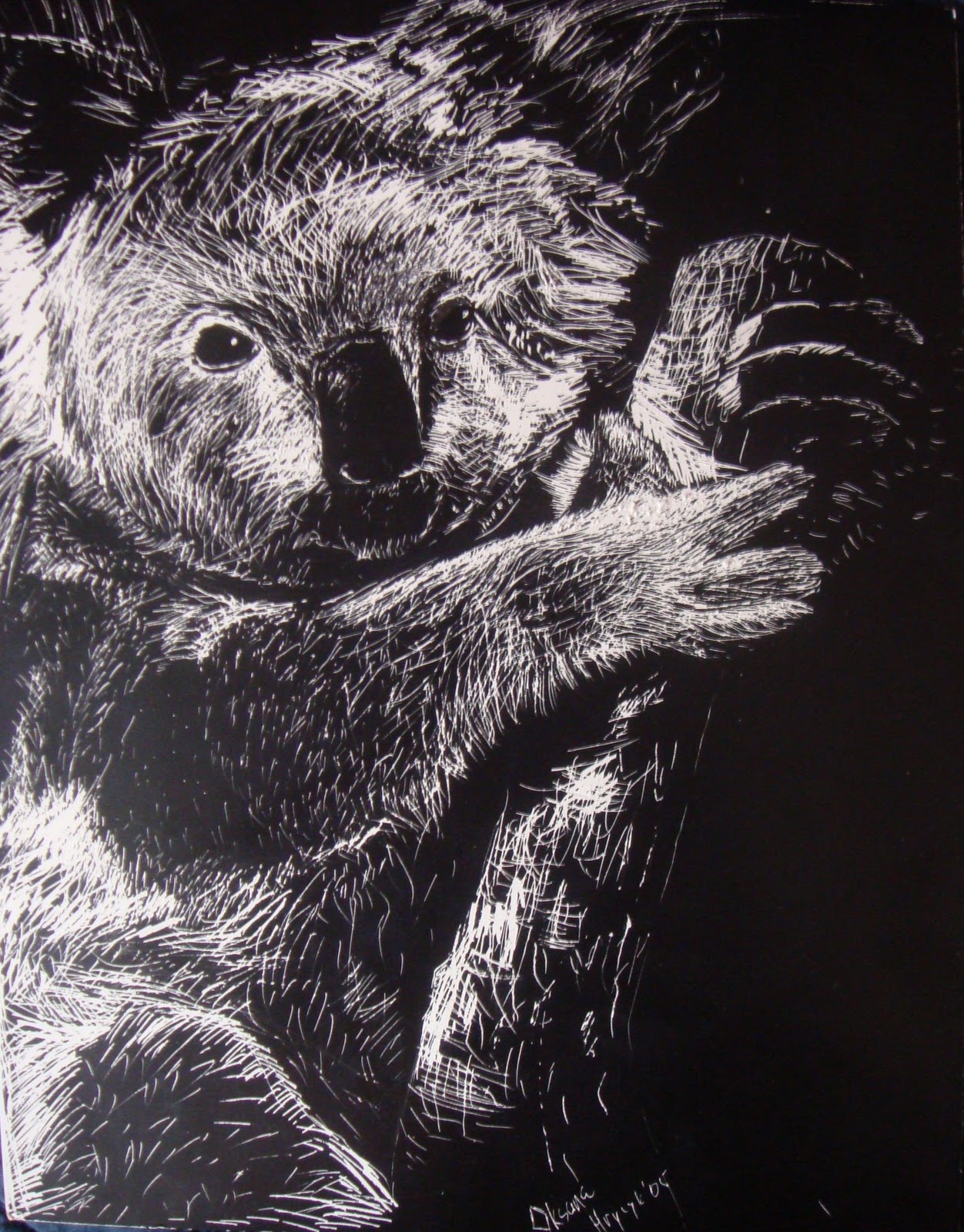 MSc BMC Application Artwork Koala scratchart paper