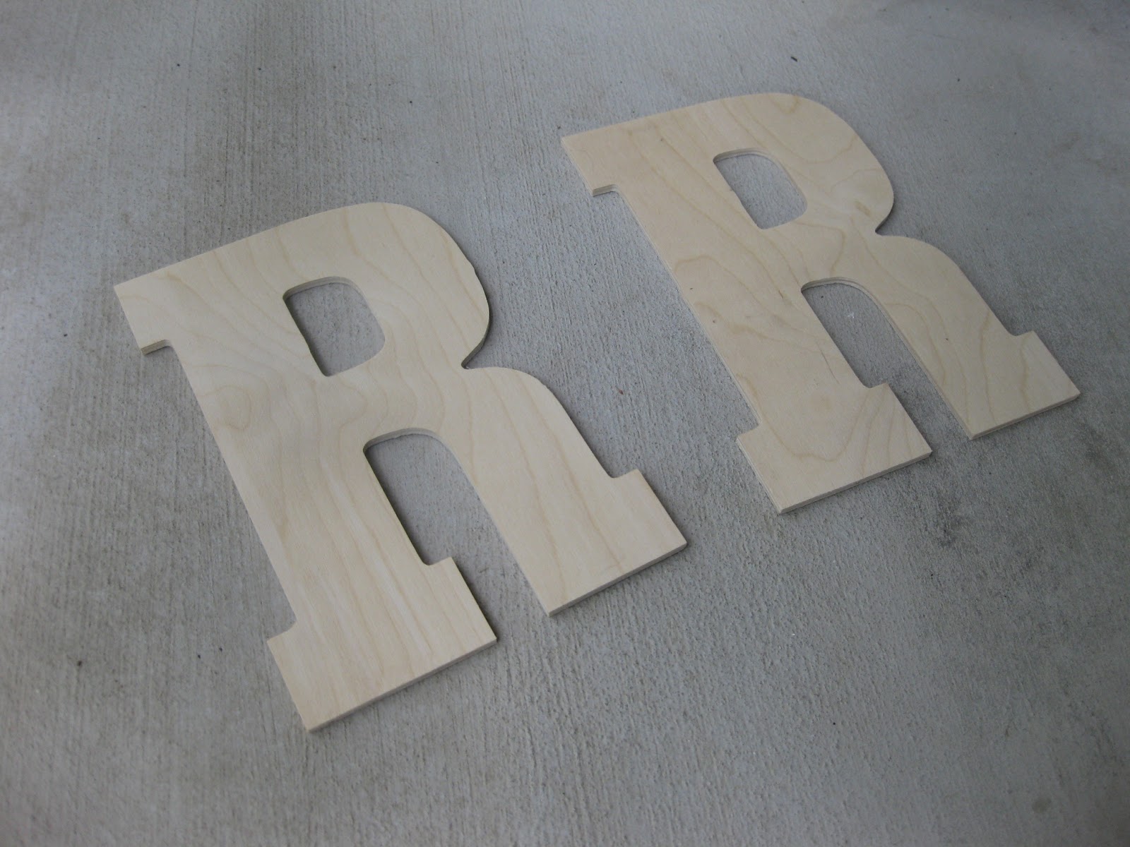 the Woodward Place DIY Stained Wood Letter