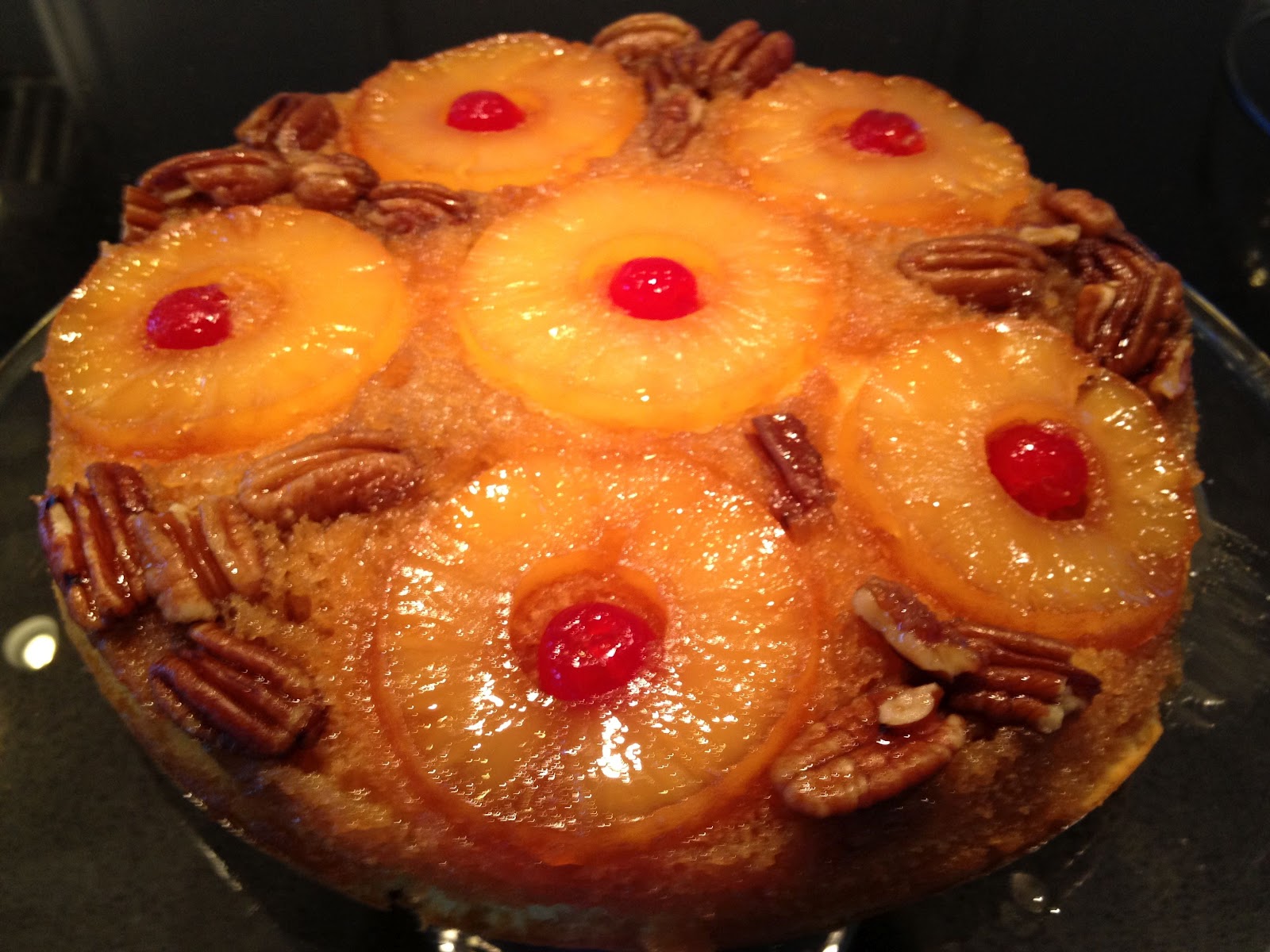 a pineapple upside down