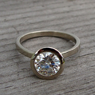 moissanite engagement ring