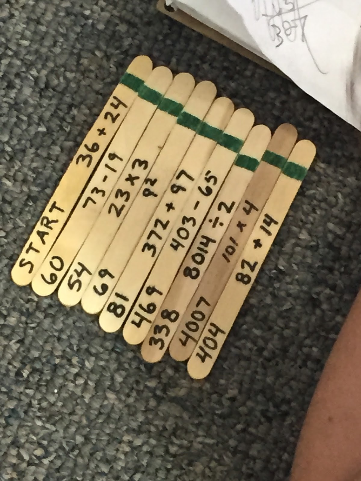 Caffeine and Lesson Plans Popsicle stick math station