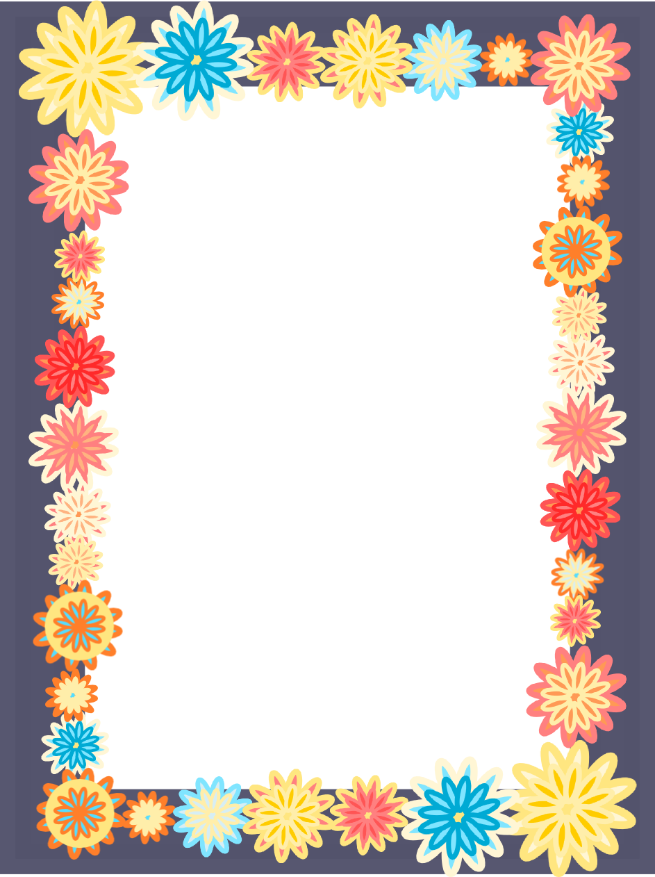 free digital scrapbooking flower frames colorful flower frame png