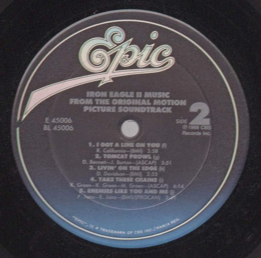 EvenSpot Speaks 1988, Iron Eagle II, soundtrack, vinyl