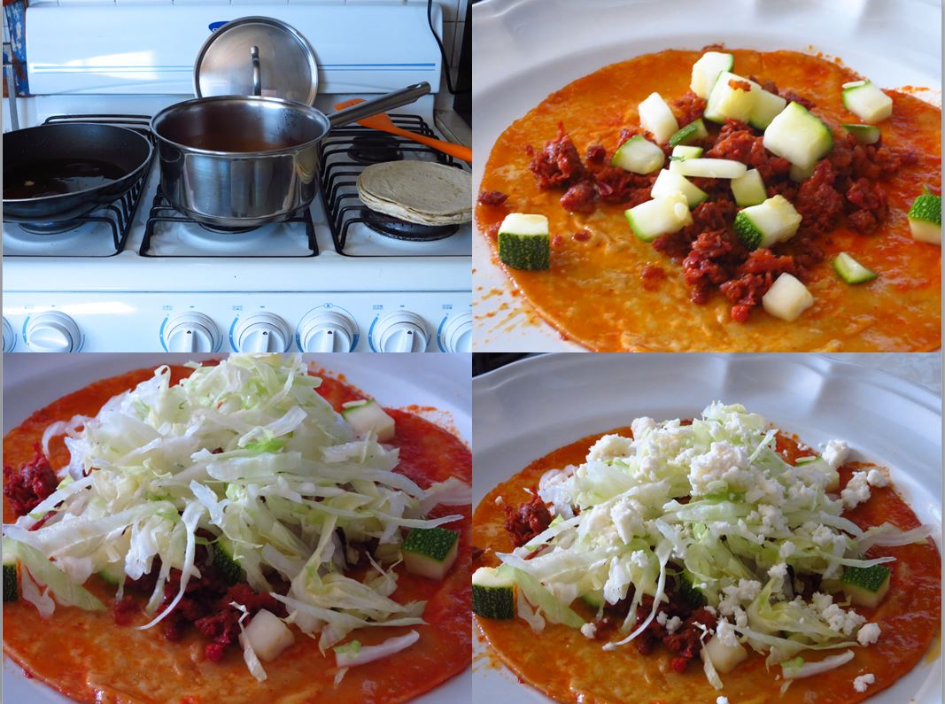 Laurel y su cocina Enchiladas del suelo... receta de Sinaloa