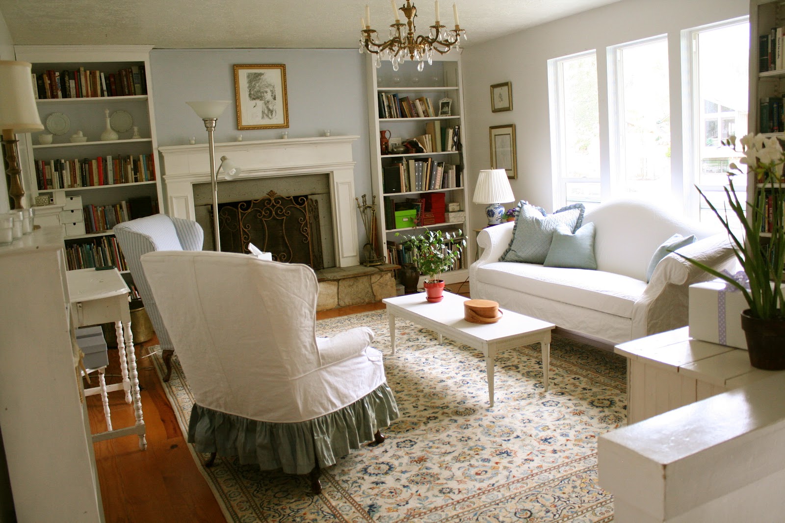 White Camel Back Couch Slipcovers By Shelley