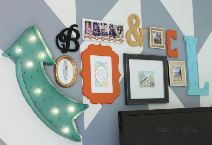 How to Create a Fun & Eclectic TV Gallery Wall Using Decor from Graham & Brown |sponsored| www.pitterandglink.com