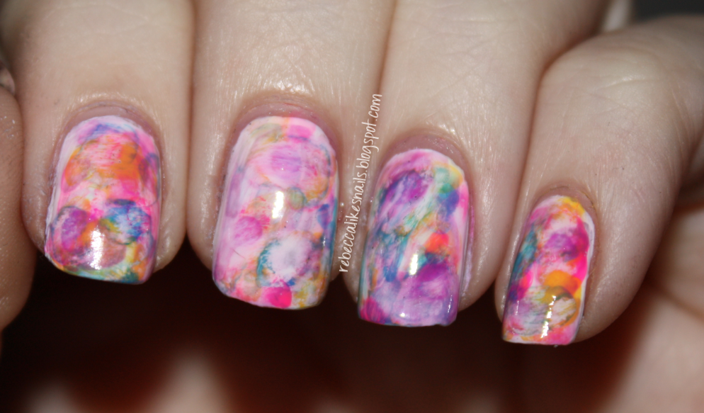 rebecca likes nails new technique watercolor nails! + tutorial