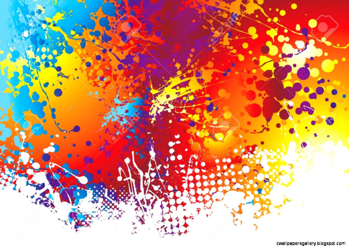 Rainbow Paint Splatter White Background | Wallpapers Gallery