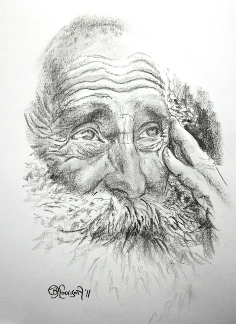 wise old man sketch