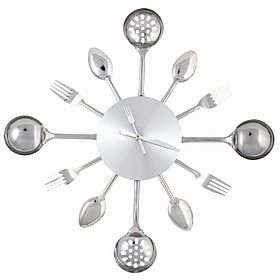Utensilios de Cocina: Reloj de cocina hecho de cubiertos