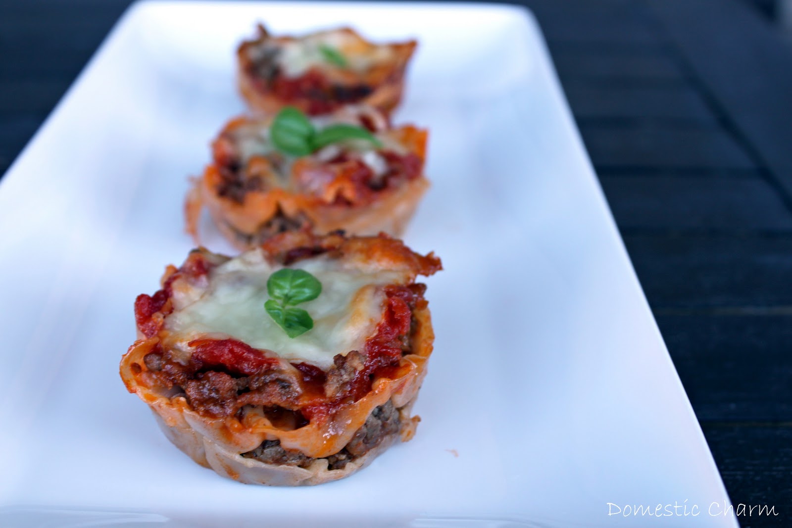 Domestic Charm Lasagna Cupcakes
