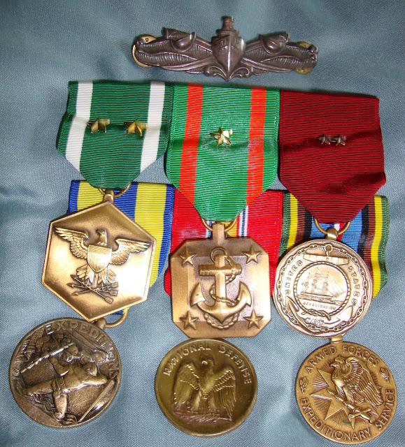 Large medals that are worn on full dress uniforms