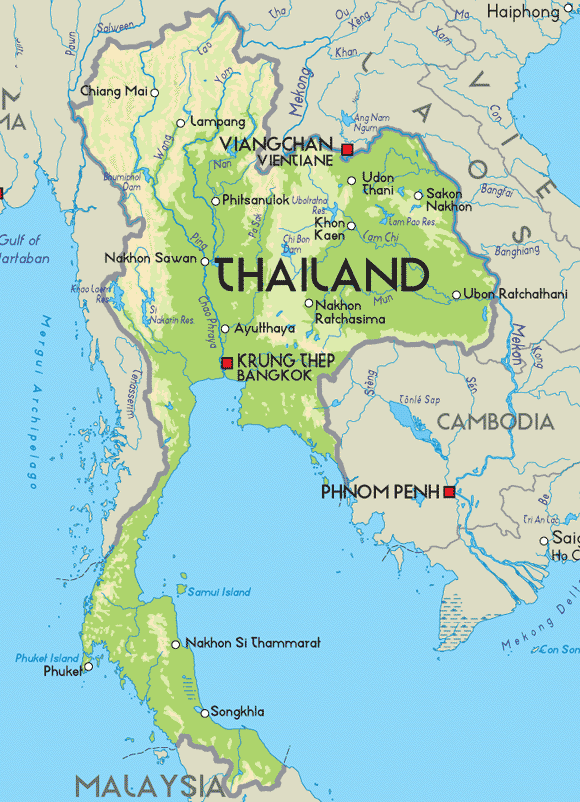 Thailand Human Geography Political Borders