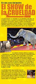 No a la crueldad. Los animales en el circo son sometidos a torturas implacables.