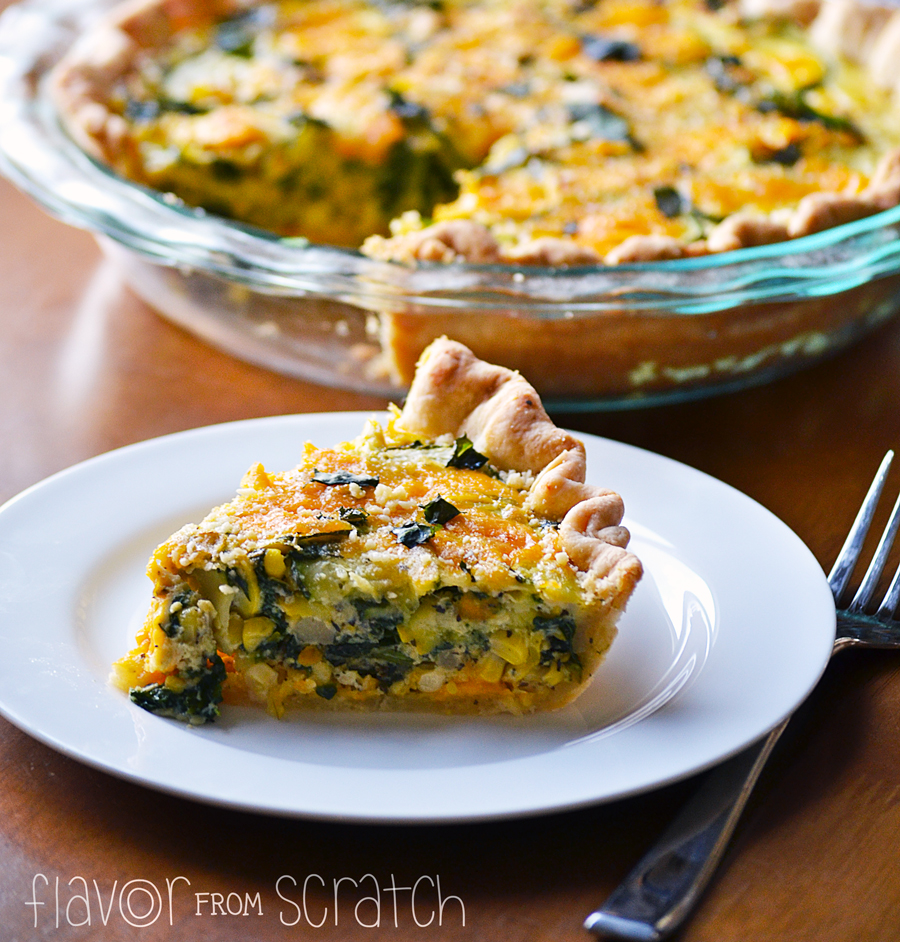 Zucchini, Corn & Spinach Quiche Flavor From Scratch