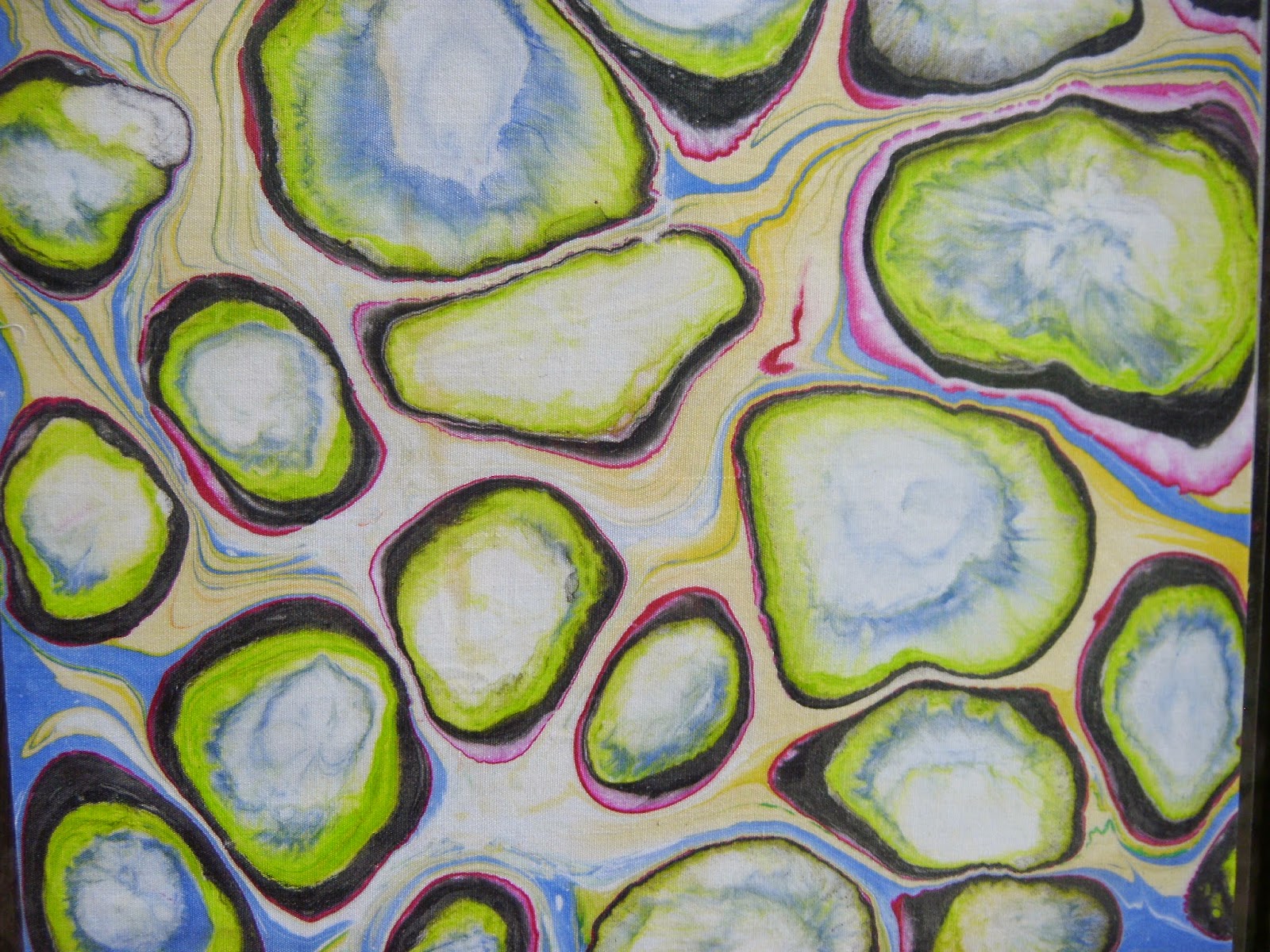 Marbled Fabric by Ovenfried Beads on Etsy