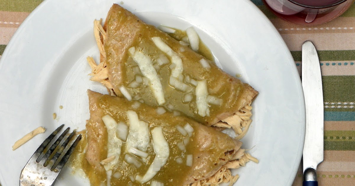 Cocina que te cocina Enchiladas verdes con pollo (bajas en calorías)