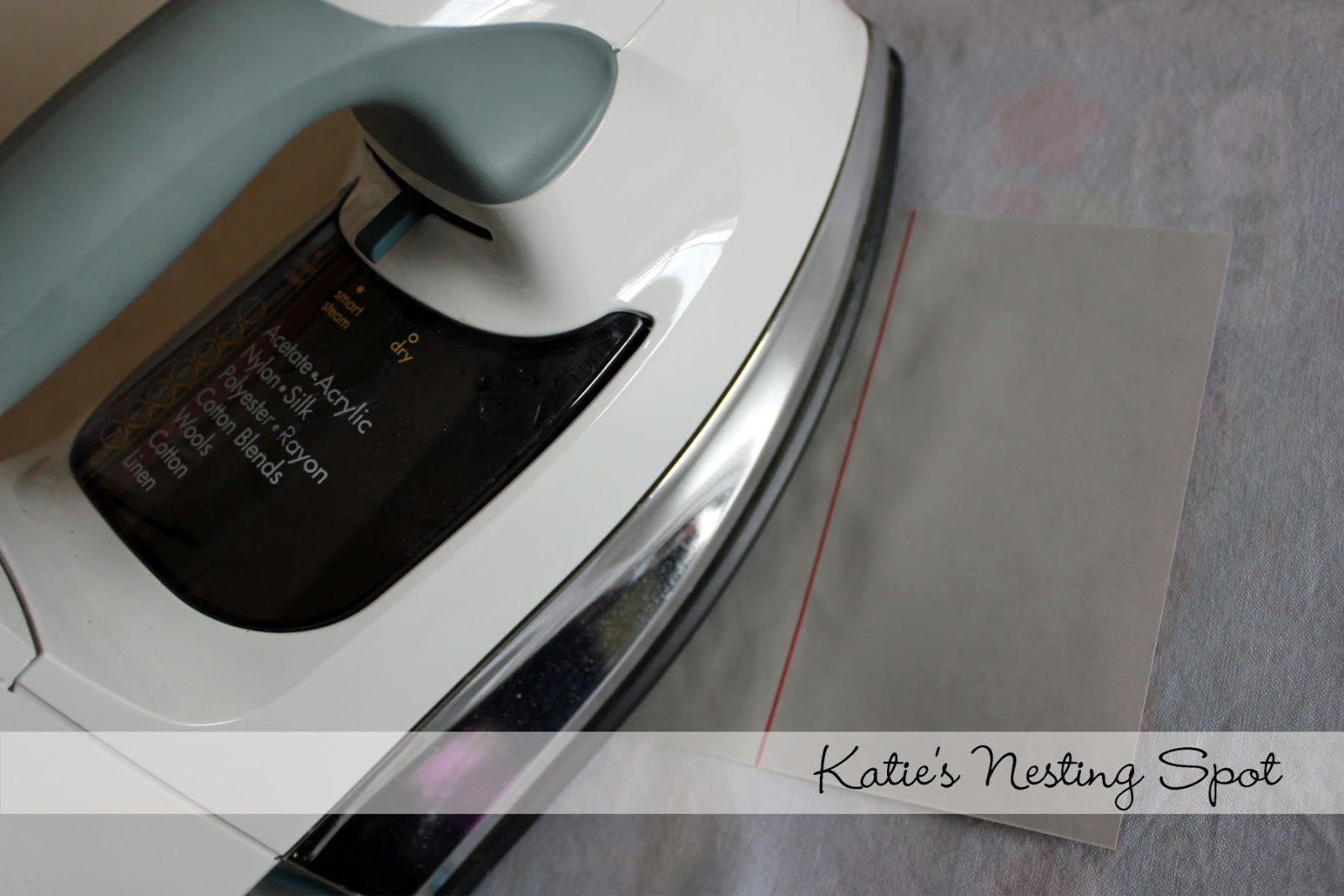Katie's Nesting Spot Tutorial DIY Fabric Wrapped Iron On Photo Canvas