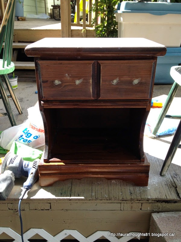 Laura Thoughts Bedside Table Redo
