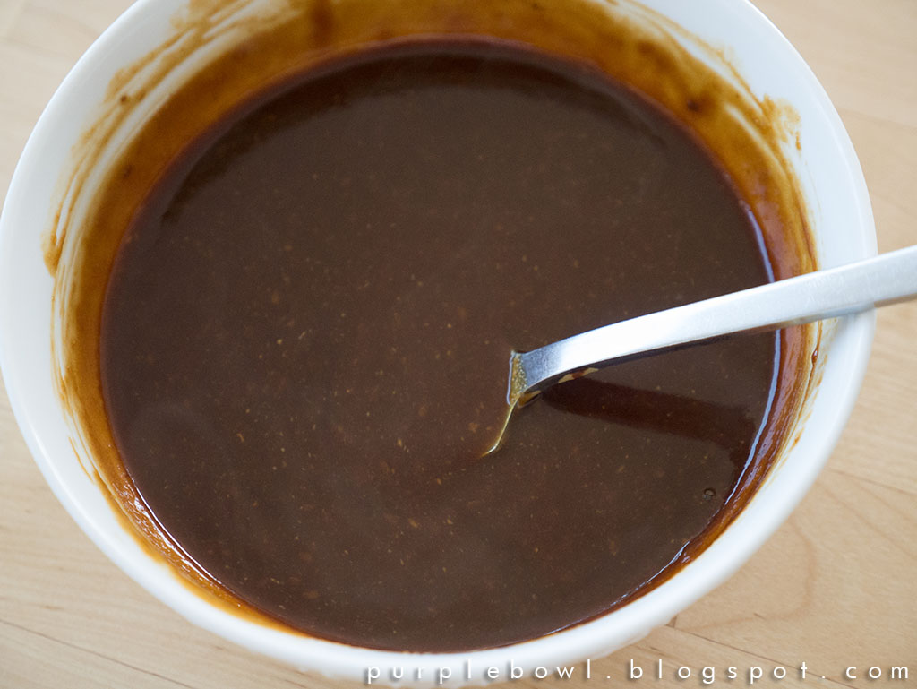 Purple bowl Chee cheong fun sweet sauce recipe