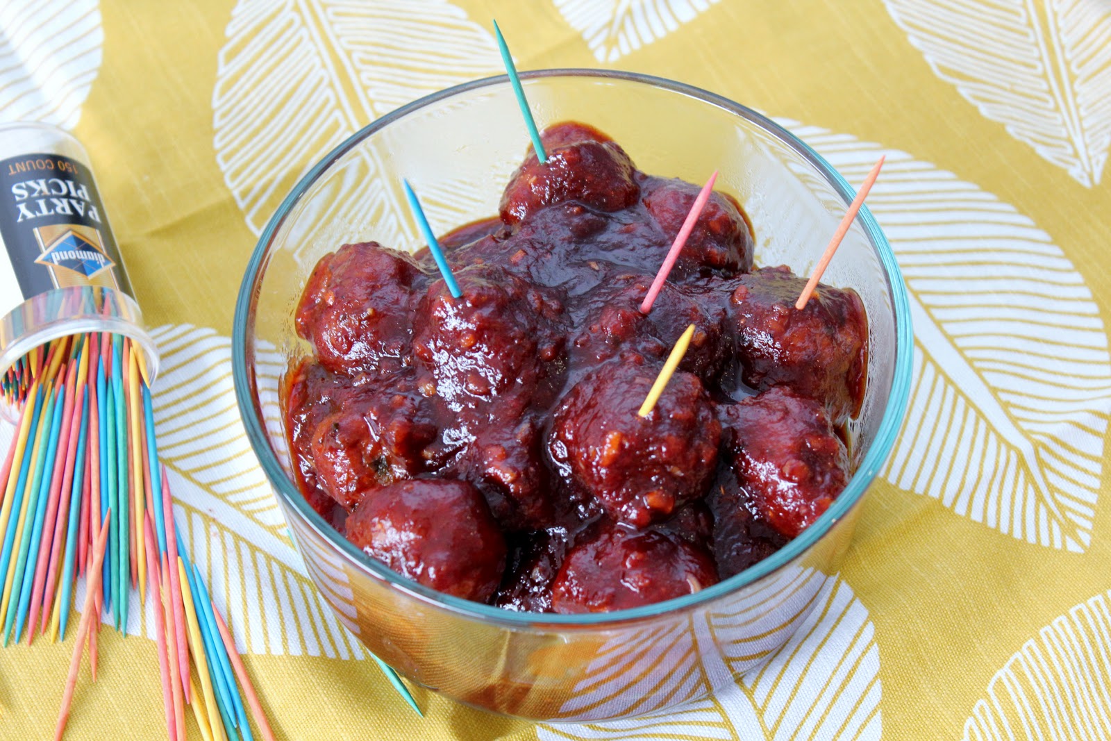 meatballs with grape jelly and chili sauce and ketchup