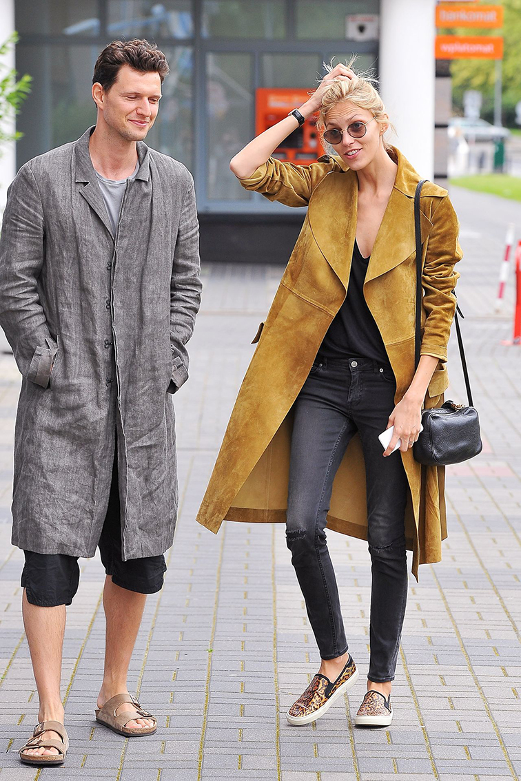 Anja Rubik and Husband Sasha Knezevic, models, model couple, street style, off duty Anja Rubik and Husband Sasha Knezevic, models, model couple, street style, off duty