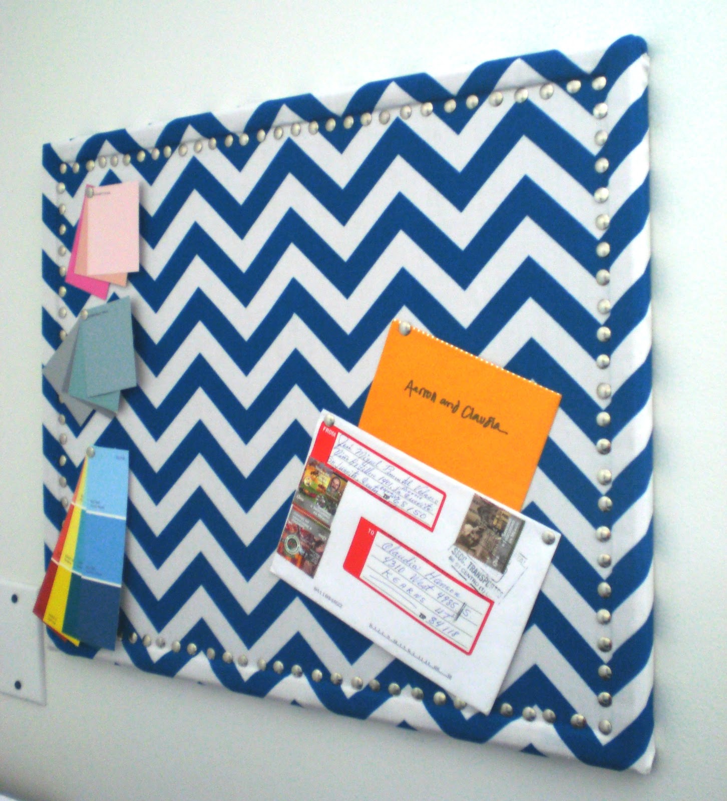 Delicious Spaces DIY Faux Nail Head Trimmed Cork Board