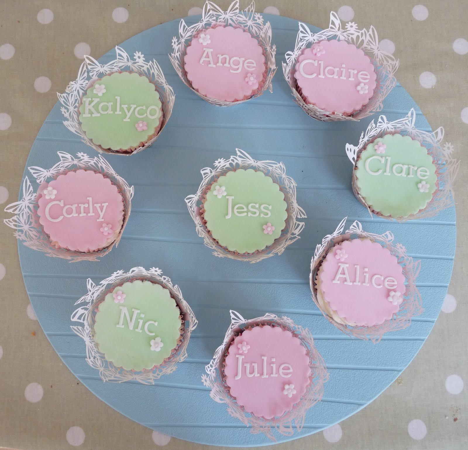 Angie's Cakes Name Cupcakes