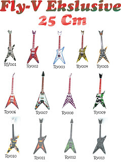 Jual Miniatur Gitar fly-V