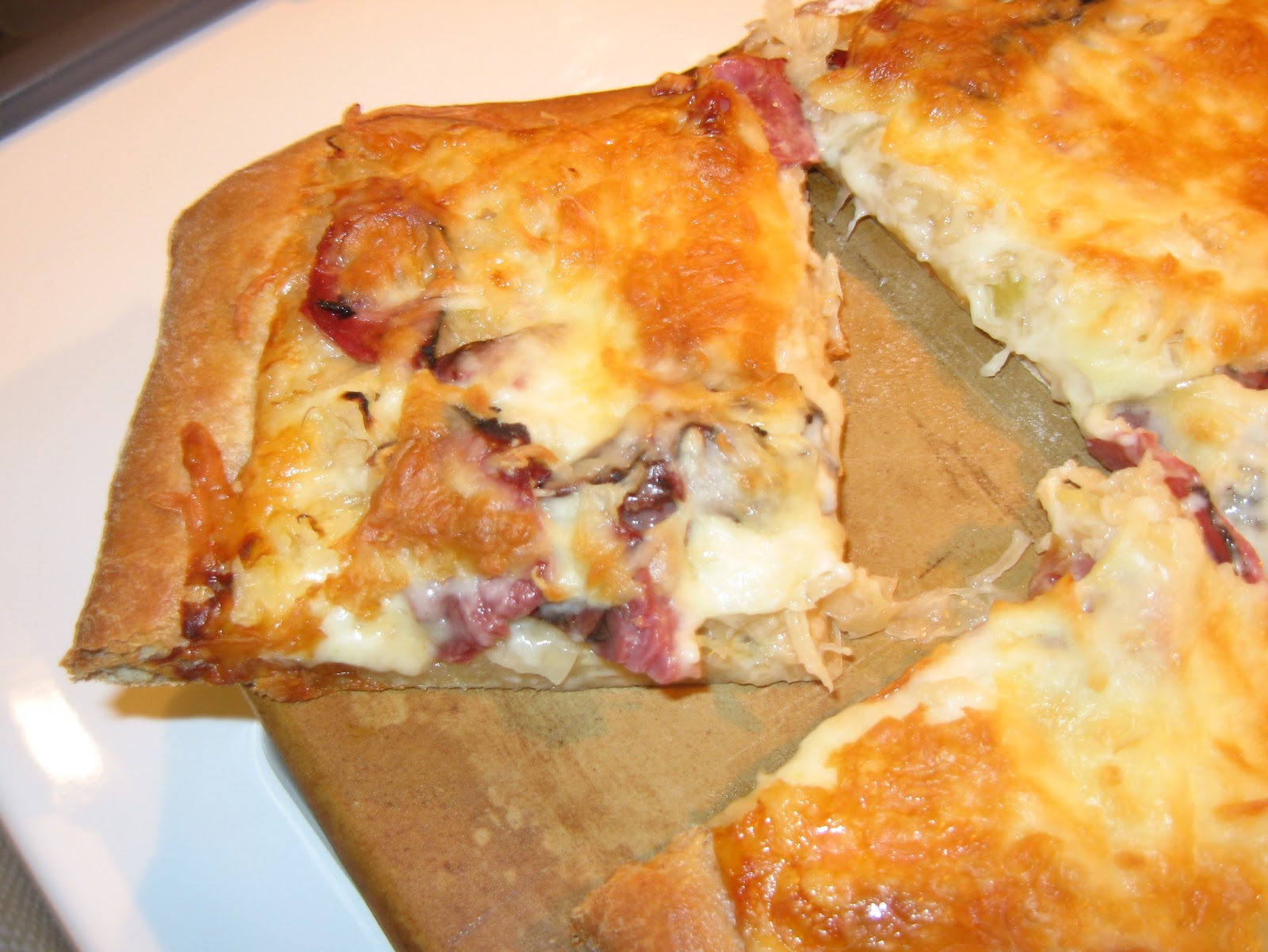 The Kitchen is My Playground Reuben Pizza yum!