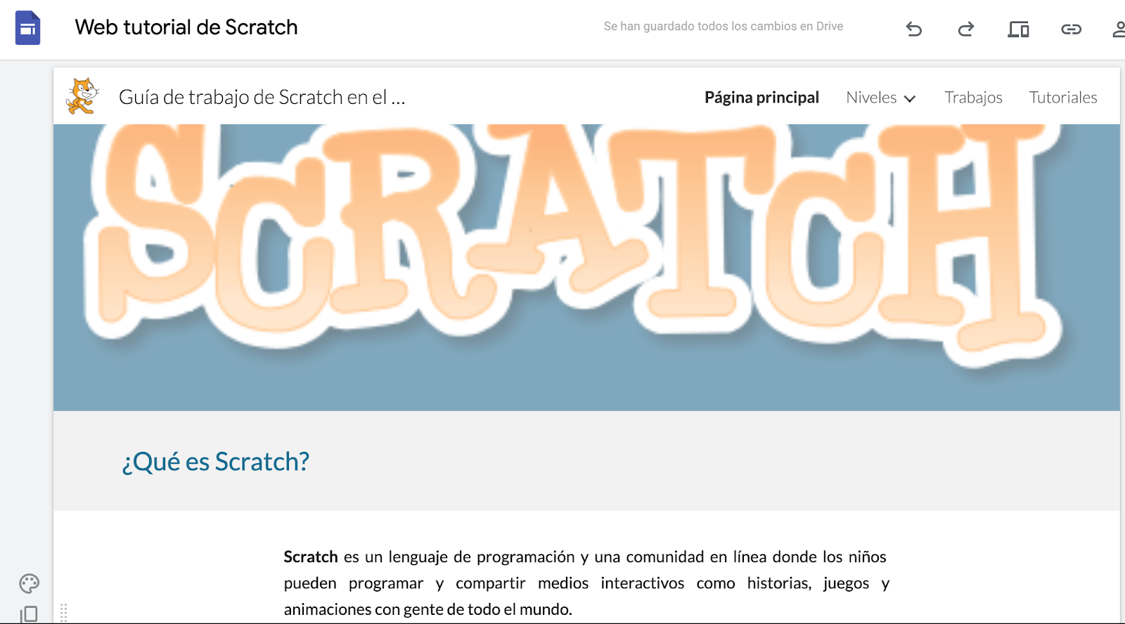 Scratch sitio web