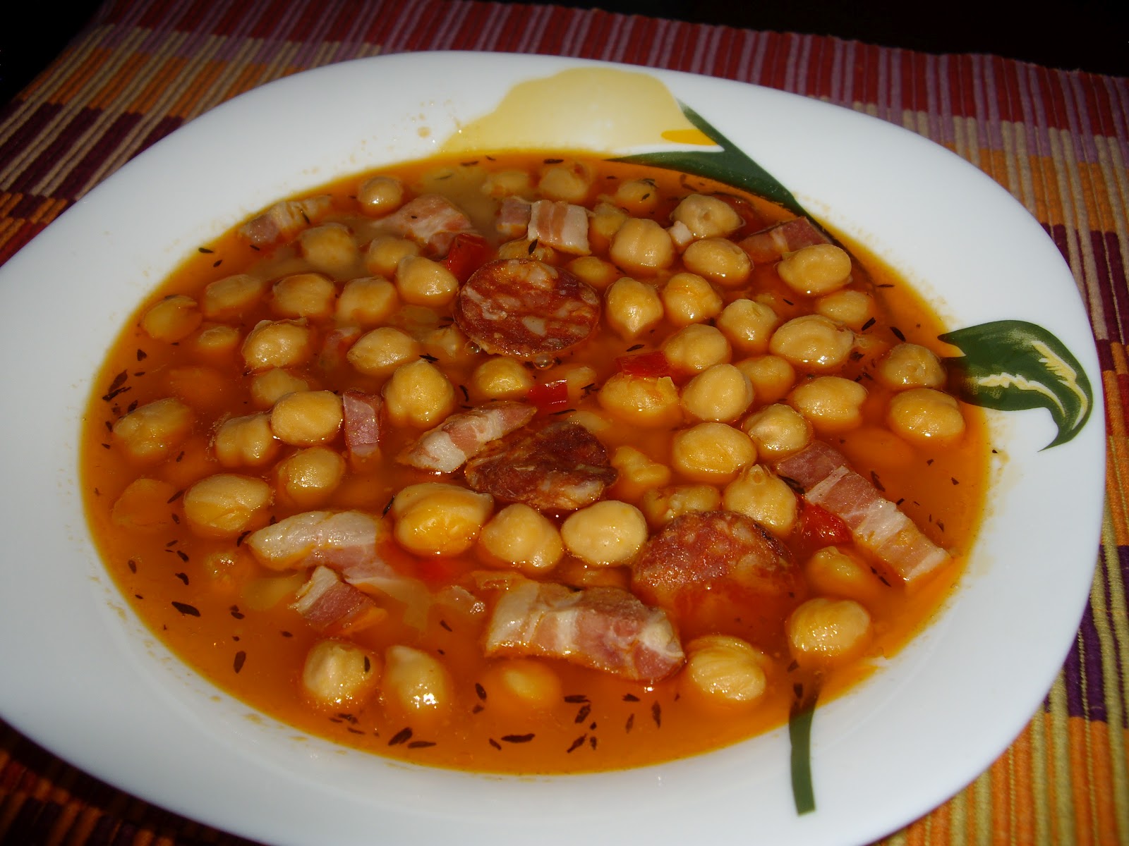 Cocinando con filus GARBANZOS CON CHORIZO Y PANCETA EN FUSSIONCOOK