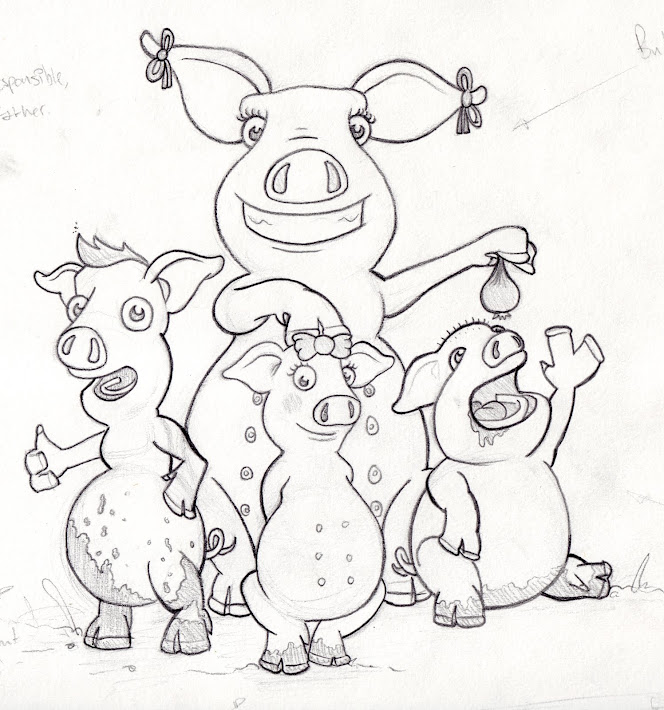 Pink Pig Family