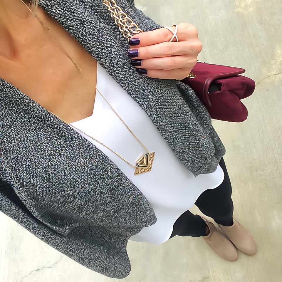 taupe and black outfits