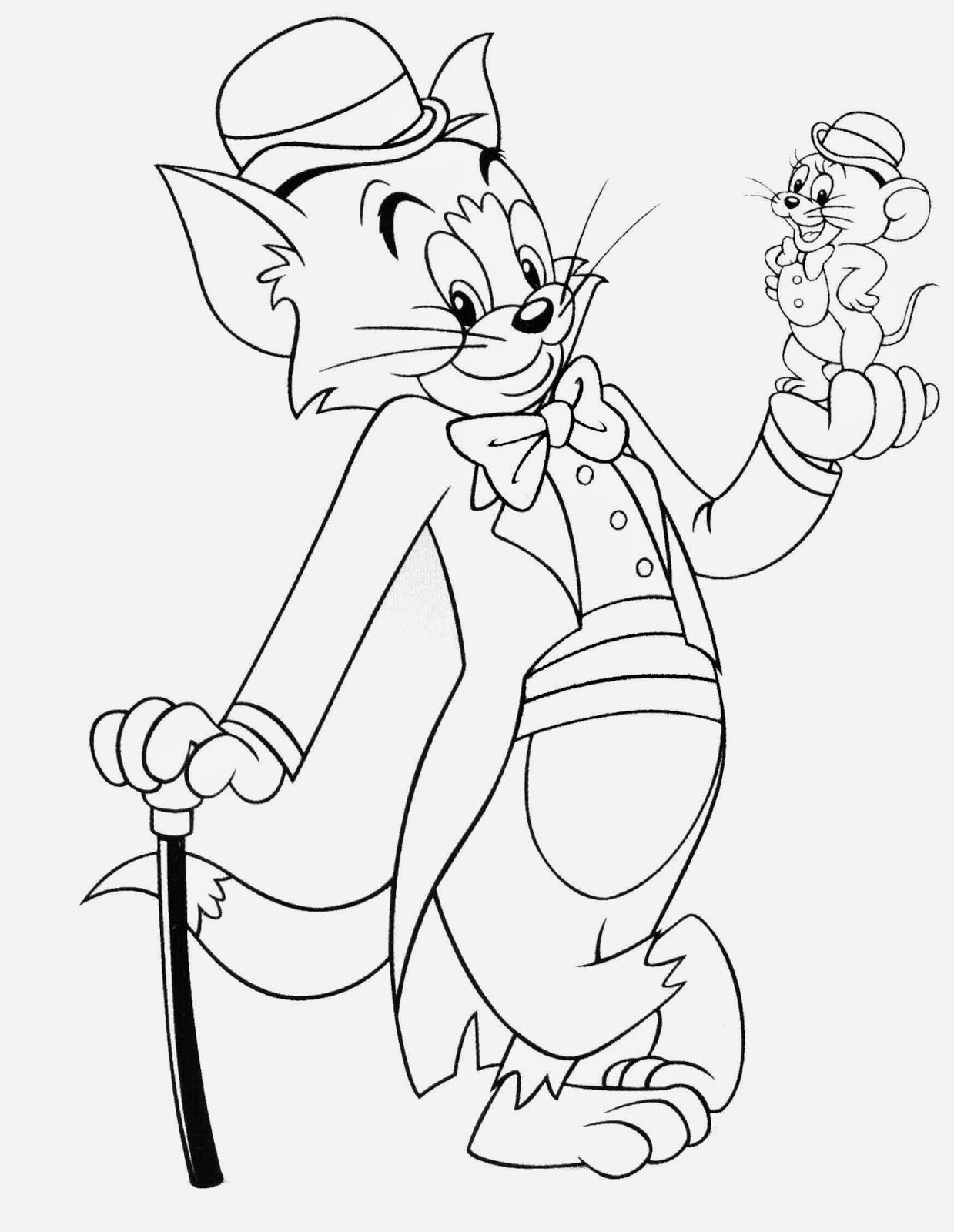 FUN & LEARN : Free worksheets for kid: ภาพระบายสี ทอม แอนด์ เจอร์รี่ Tom and Jerry Coloring Pages