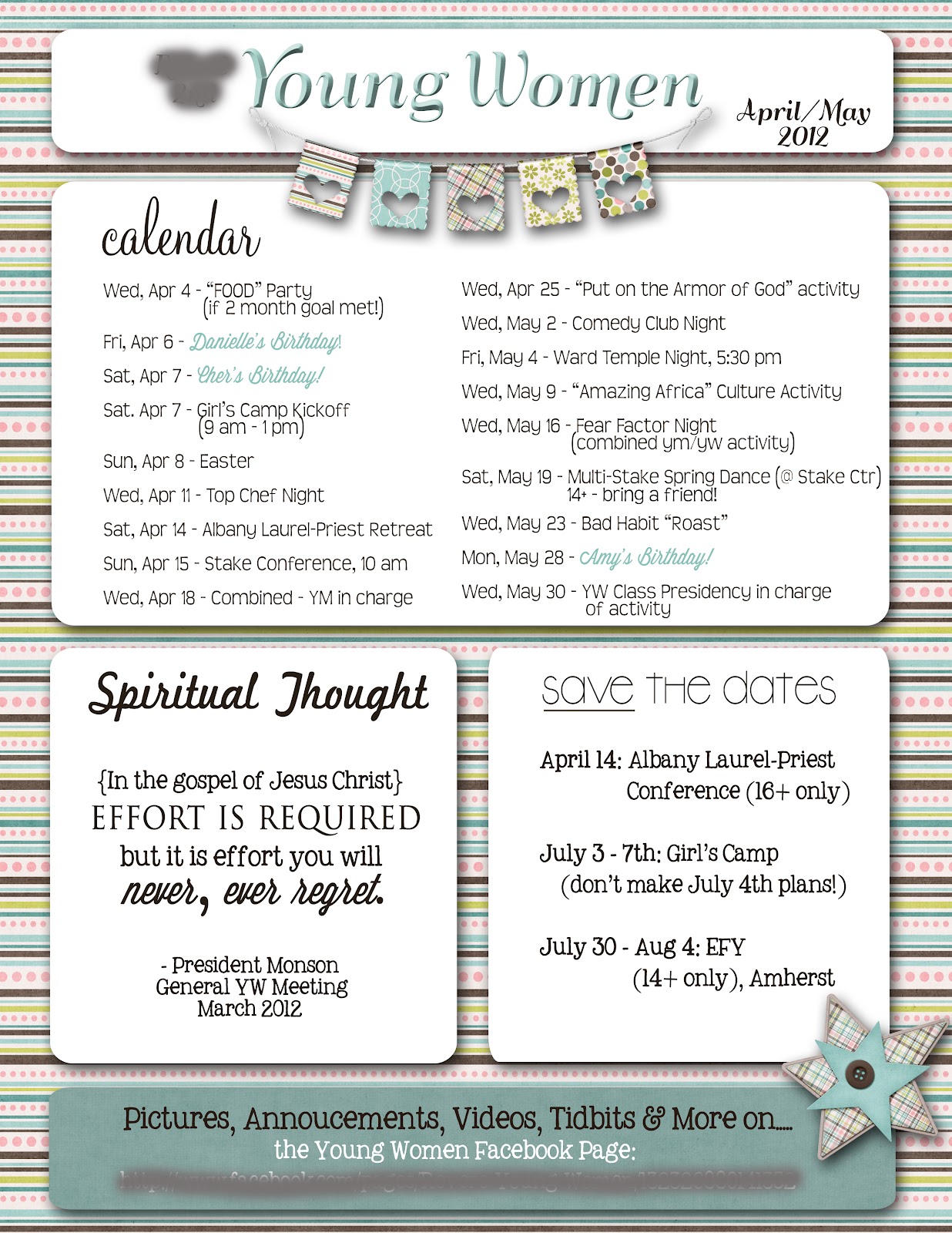 Life.Design. and the Pursuit of Craftiness YW Newsletters