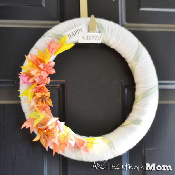 Origami Lily Easter Wreath