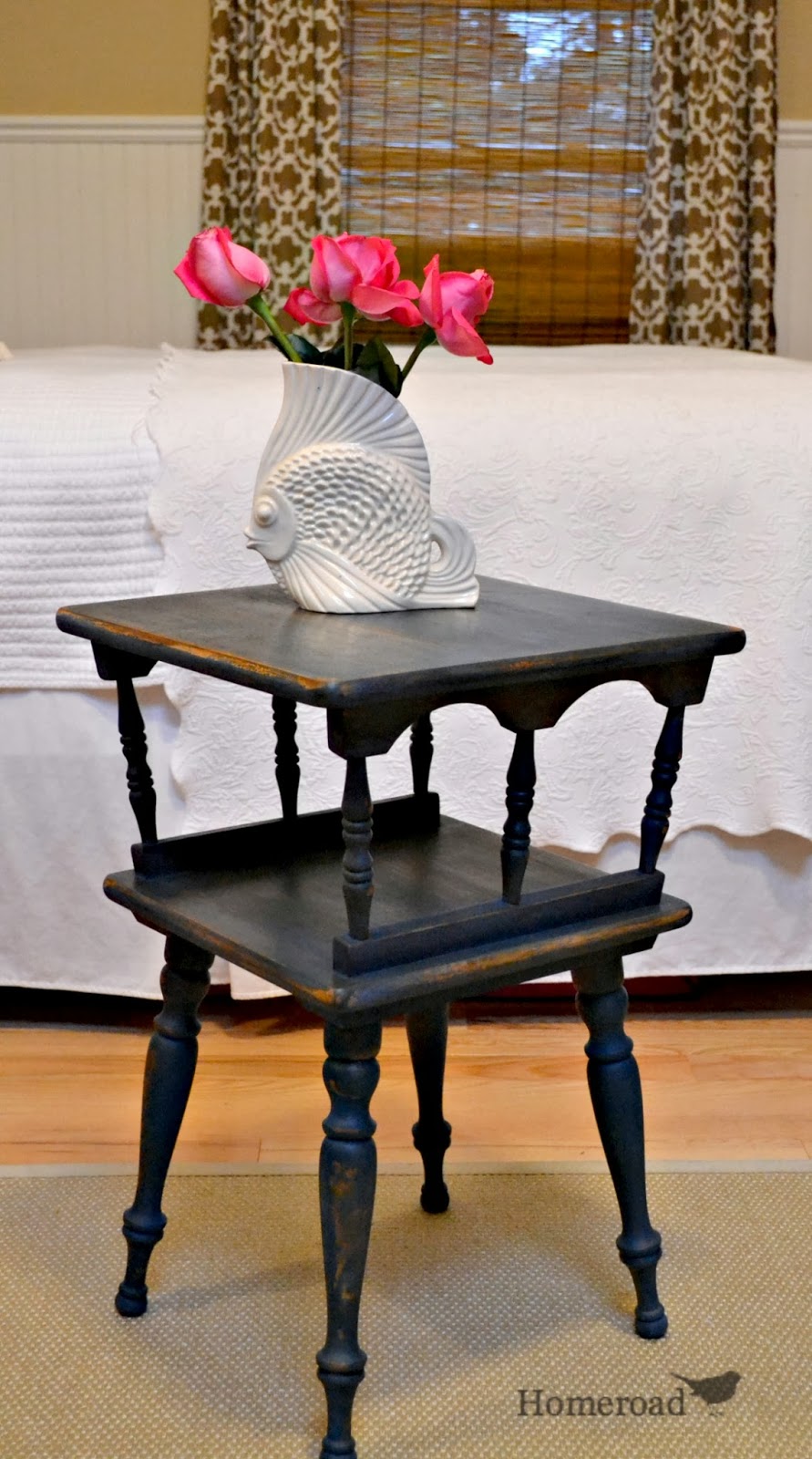 Navy Blue Maple Side Table Homeroad