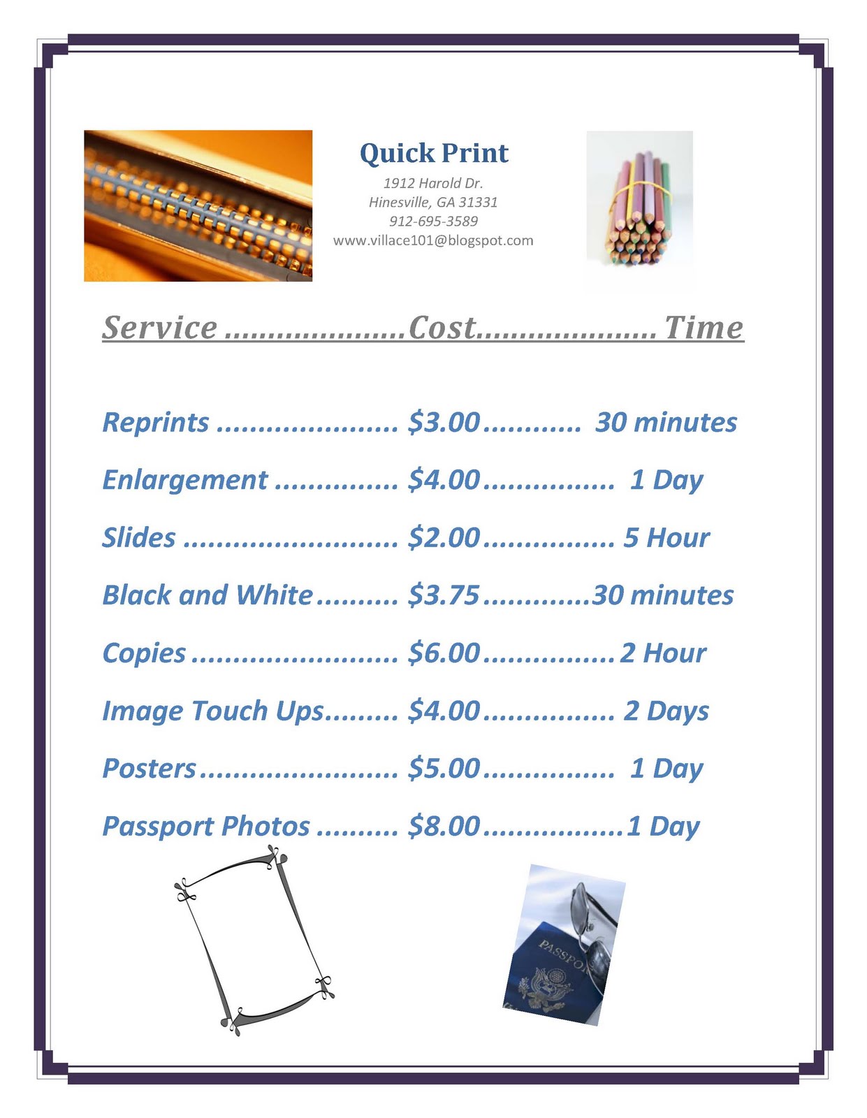 Villace101 Quick Print