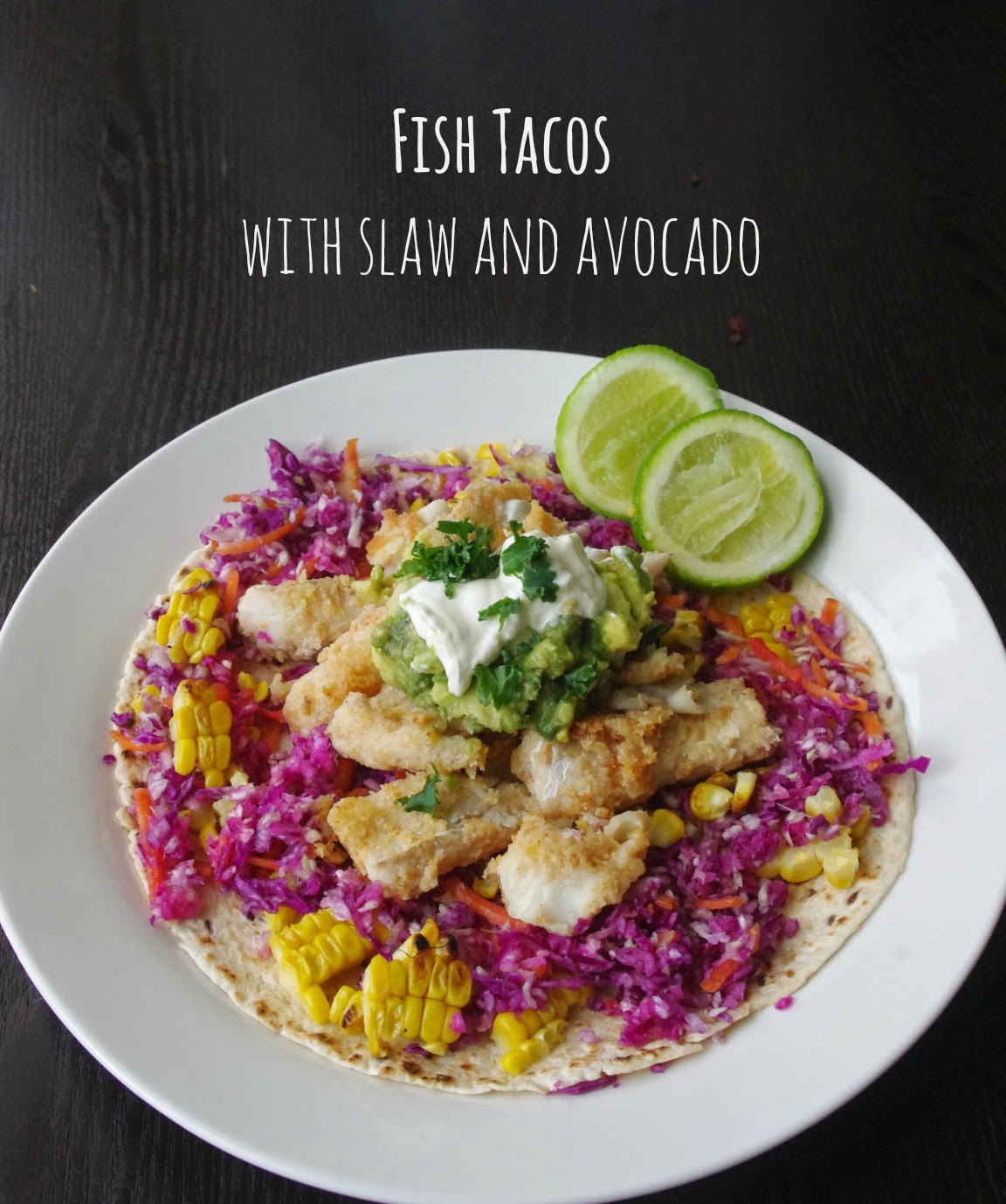 the nOATbook Fish Tacos with Slaw and Avocado