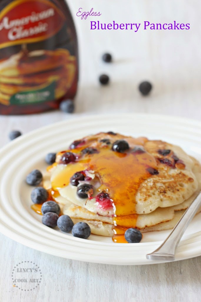 Eggless Blueberry Pancake Lincy's Cook Art