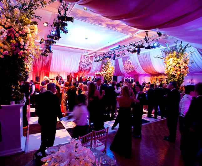 your reception dance floor This huge wedding element is a white canvas