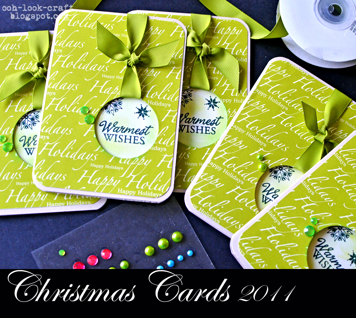 Designer christmas cards 2011 Ooh, Look - Craft: Christmas cards 2011 - hole in one