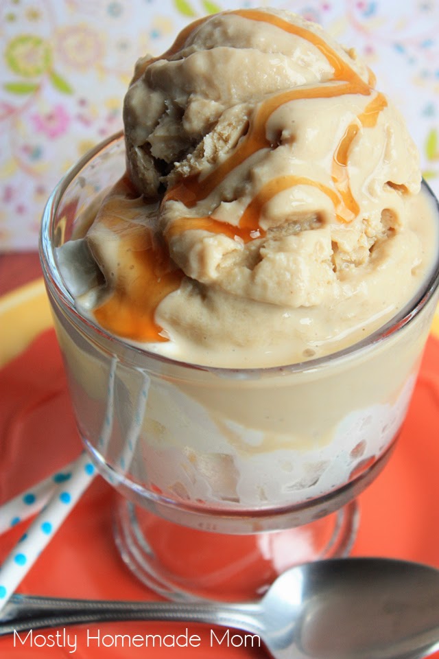 Caramel Macchiato Frozen Yogurt IcedDelight Mostly Homemade Mom
