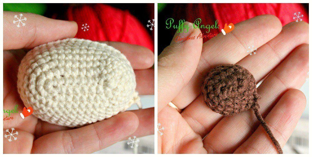 Deer amigurumi crochet pattern: muzzle and nose Deer amigurumi crochet pattern